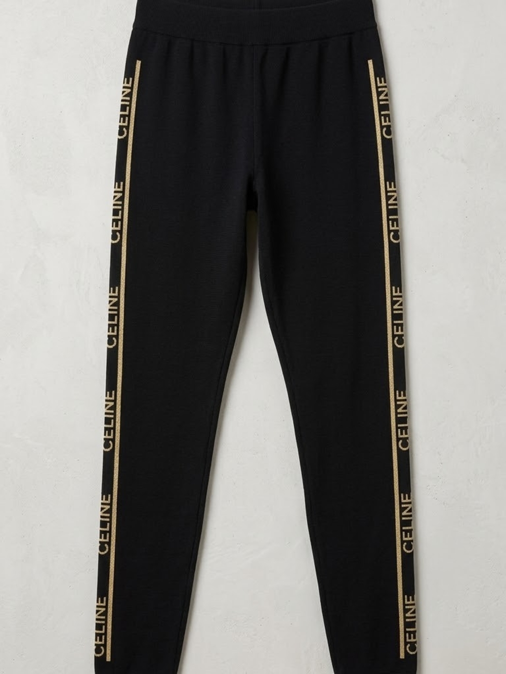 Brand NEW Black Leggings with Gold Side Stripes